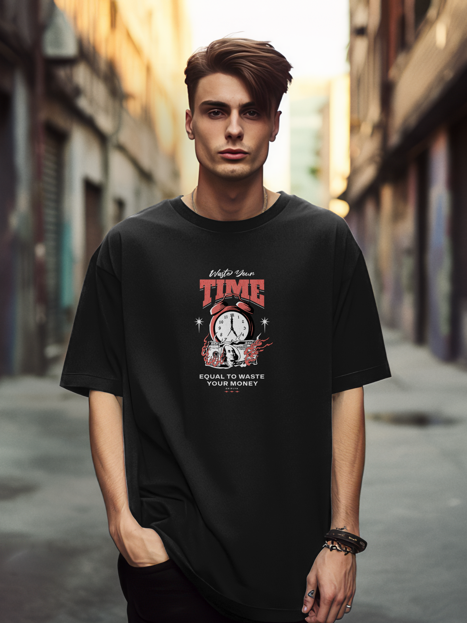 Timeburn Tee - Oversized Unisex T-shirt